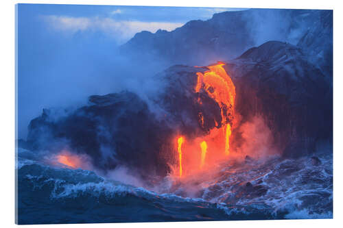 Akrylglastavla Kilauea lava flow on Hawaii