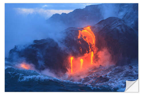 Naklejka na ścianę Kilauea lava flow on Hawaii