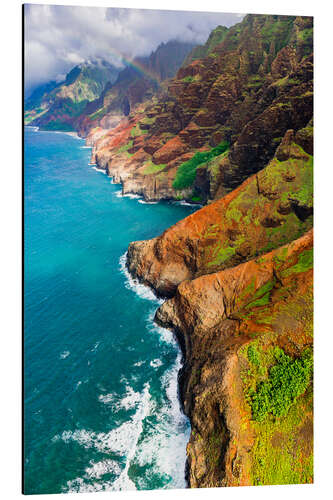 Aluminium print The Na Pali coast