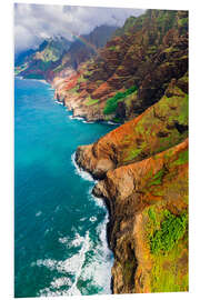 Foam board print The Na Pali coast