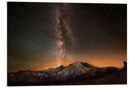 Foam board print Milky Way over Mount Rainier