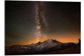 Tableau en plexi-alu Voie lactée sur le mont Rainier