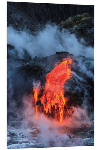 Foam board print Lava flow in Hawaii