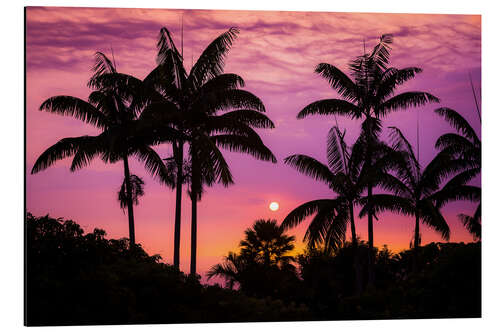 Tableau en aluminium Coucher de soleil sur la côte de Kona