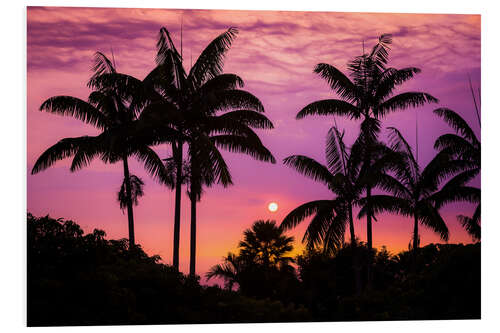 Foam board print Sunset on the Kona Coast