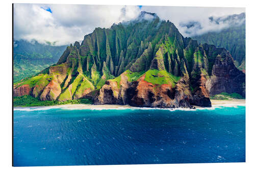 Stampa su alluminio Kalalau Beach sulla costa Na Pali