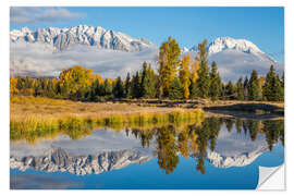 Wandsticker Mt. Moran und die Tetonberge