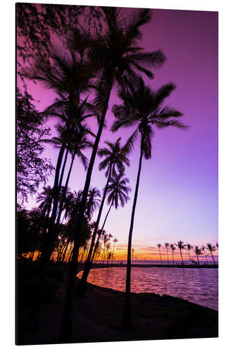 Aluminium print Sunset in Anaeho'omalu Bay III