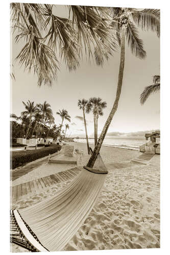Akryylilasitaulu Hammock on the beach