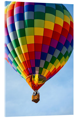 Acrylic print Hot air balloon brings color to the sky