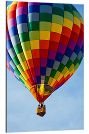 Tableau en aluminium Montgolfière colorée dans le ciel