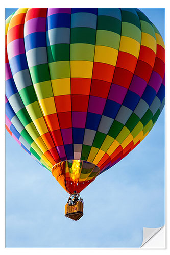 Adesivo murale La mongolfiera porta il colore al cielo