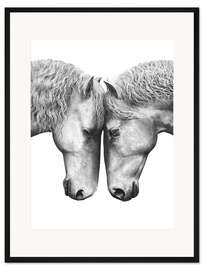 Gerahmter Kunstdruck Pferdeliebe