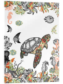 Acrylic print  Sea turtle in the coral reef - MiaMia