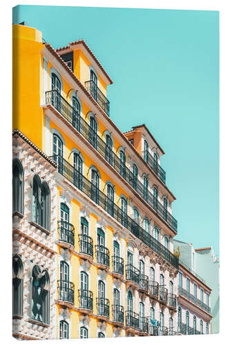 Tableau sur toile Façade colorée à Lisbonne, Portugal