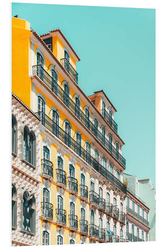 Foam board print Colorful facade in Lisbon, Portugal