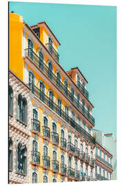 Magnettafel Bunte Fassade in Lissabon, Portugal