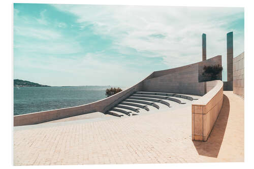 Hartschaumbild Modernes Amphitheater am Atlantik