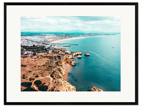 Kehystetty taidepainatus View of the coast of Lagos, Portugal