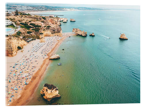 Acrylic print Beach of Lagos, Portugal