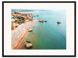 Gerahmter Kunstdruck Strand von Lagos, Portugal