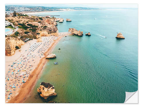 Selvklæbende plakat Beach of Lagos, Portugal