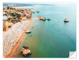 Selvklæbende plakat Beach of Lagos, Portugal