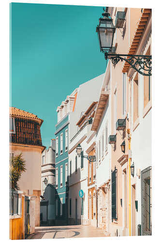 Cuadro de metacrilato Callejones de colores en Cascais, Portugal