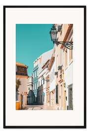 Gerahmter Kunstdruck Bunte Gassen in Cascais, Portugal