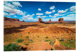 Acrylic print Blue sky over Monument Valley I