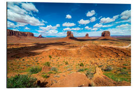 Alubild Blauer Himmel über Monument Valley I