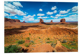 Hartschaumbild Blauer Himmel über Monument Valley I