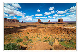 Wandbild  Blauer Himmel über Monument Valley I - Chiara Salvadori