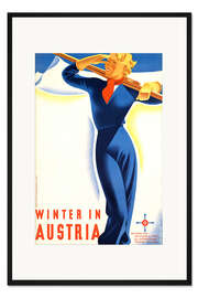 Gerahmter Kunstdruck Winter in Österreich (Englisch)