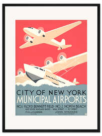 Gerahmter Kunstdruck Städtische Flughäfen (englisch)