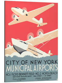 Magnettafel Städtische Flughäfen (englisch)