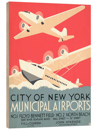 Wood print Municipal Airports
