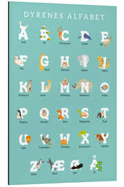 Magnettafel Tieralphabet (dänisch)