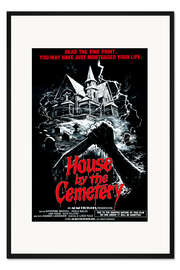 Gerahmter Kunstdruck Das Haus an der Friedhofsmauer (englisch)