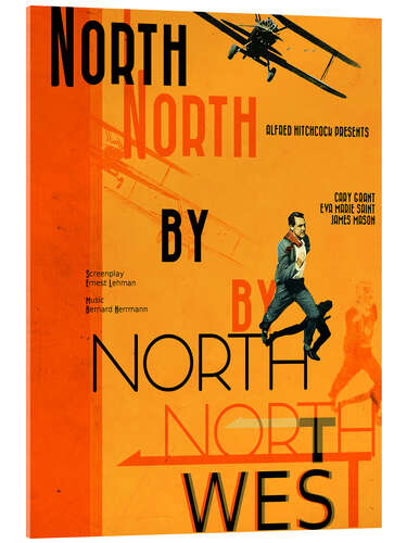 Akrylbilde North by Northwest (Med hjertet i halsen)