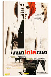 Wood print Run, Lola, run