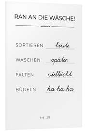 Foam board print Laundry schedule (German)