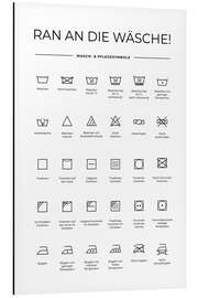 Magnettafel Wasch- &amp; Pflegesymbole