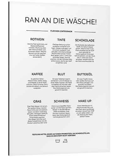 Aluminium print Stain removal (German)