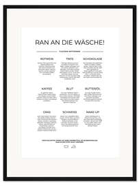 Gerahmter Kunstdruck Fleckenentfernung