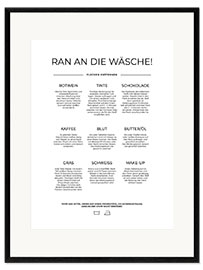 Plakat artystyczny premium w ramie Stain removal (German)