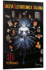Magnettafel Elektrizitätsunternehmen (SEI) aus Turin (italienisch)