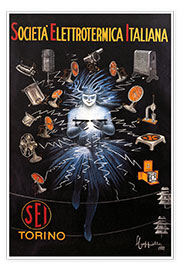 Poster  Società Elettrotermica Italiana (SEI), Torino - Leonetto Cappiello