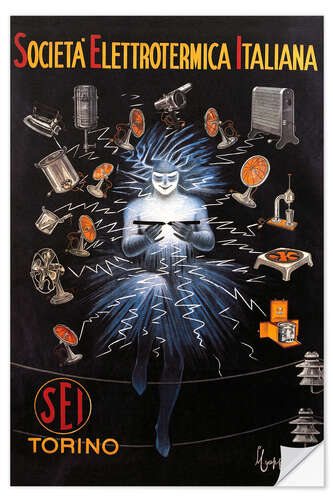 Muursticker Electricity company (SEI) from Turin