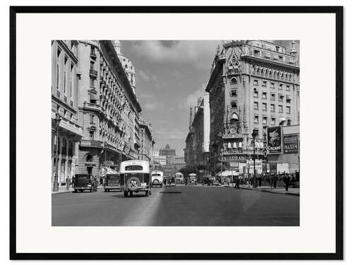 Kehystetty taidepainatus Avenida Presidente Roque Sáenz Peña, Buenos Aires